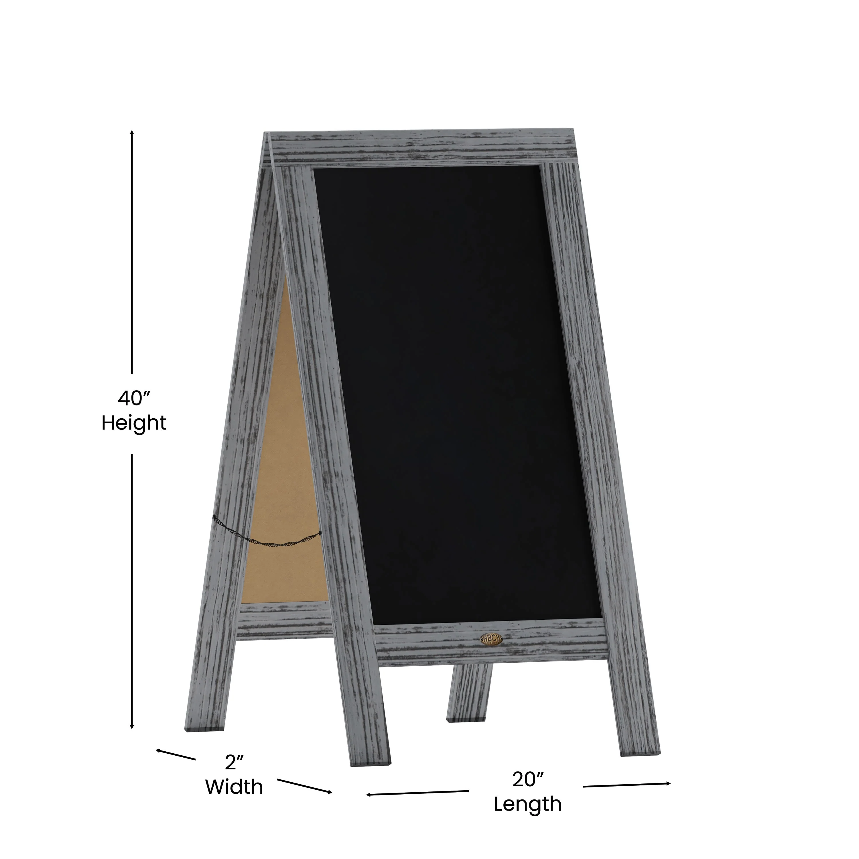 Canterbury Wooden Indoor/Outdoor A-Frame Magnetic Chalkboard Sign Set with 8 Chalk Markers, 10 Stencils, Eraser, and 2 Magnets - Image 14