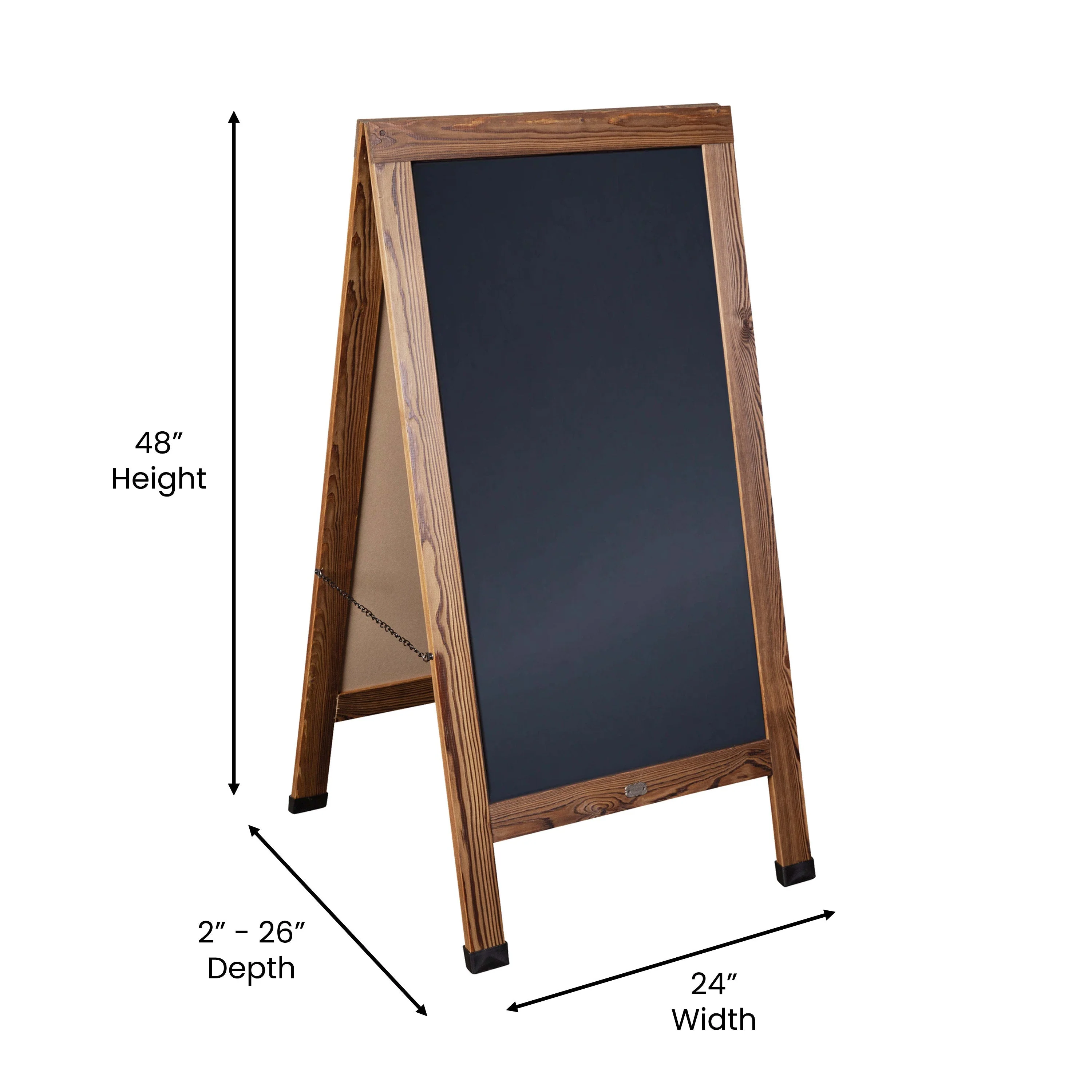 Canterbury Wooden Indoor/Outdoor A-Frame Magnetic Chalkboard Sign Set with 8 Chalk Markers, 10 Stencils, Eraser, and 2 Magnets - Image 23