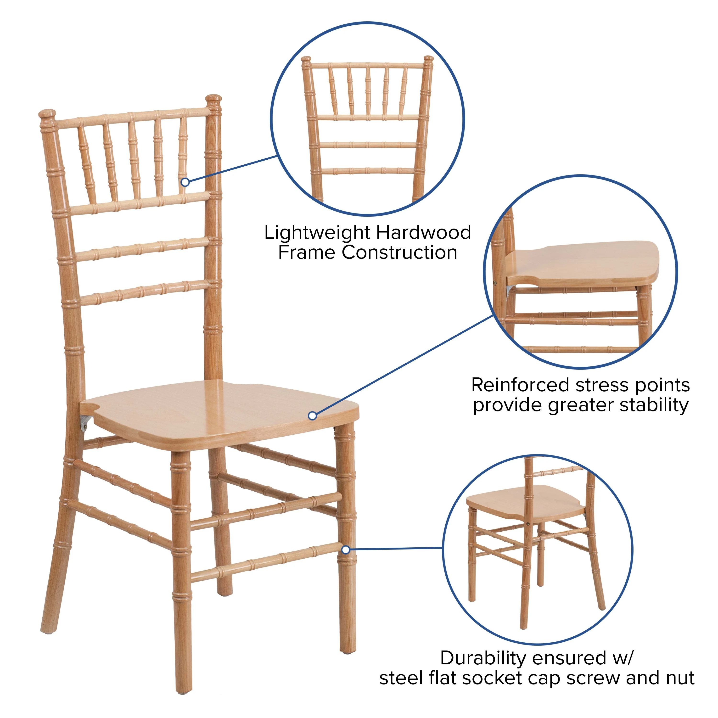 HERCULES Series Wood Chiavari Chair - Image 4
