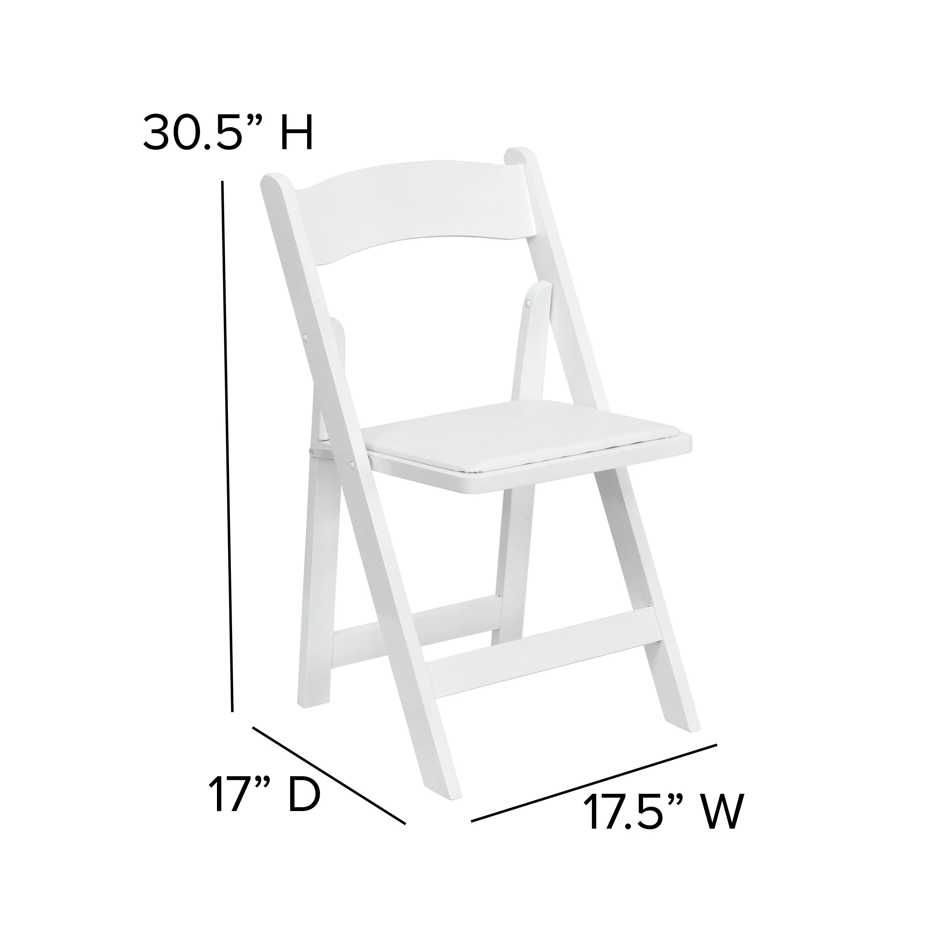 HERCULES Series Wood Folding Chair with Vinyl Padded Seat - Image 18