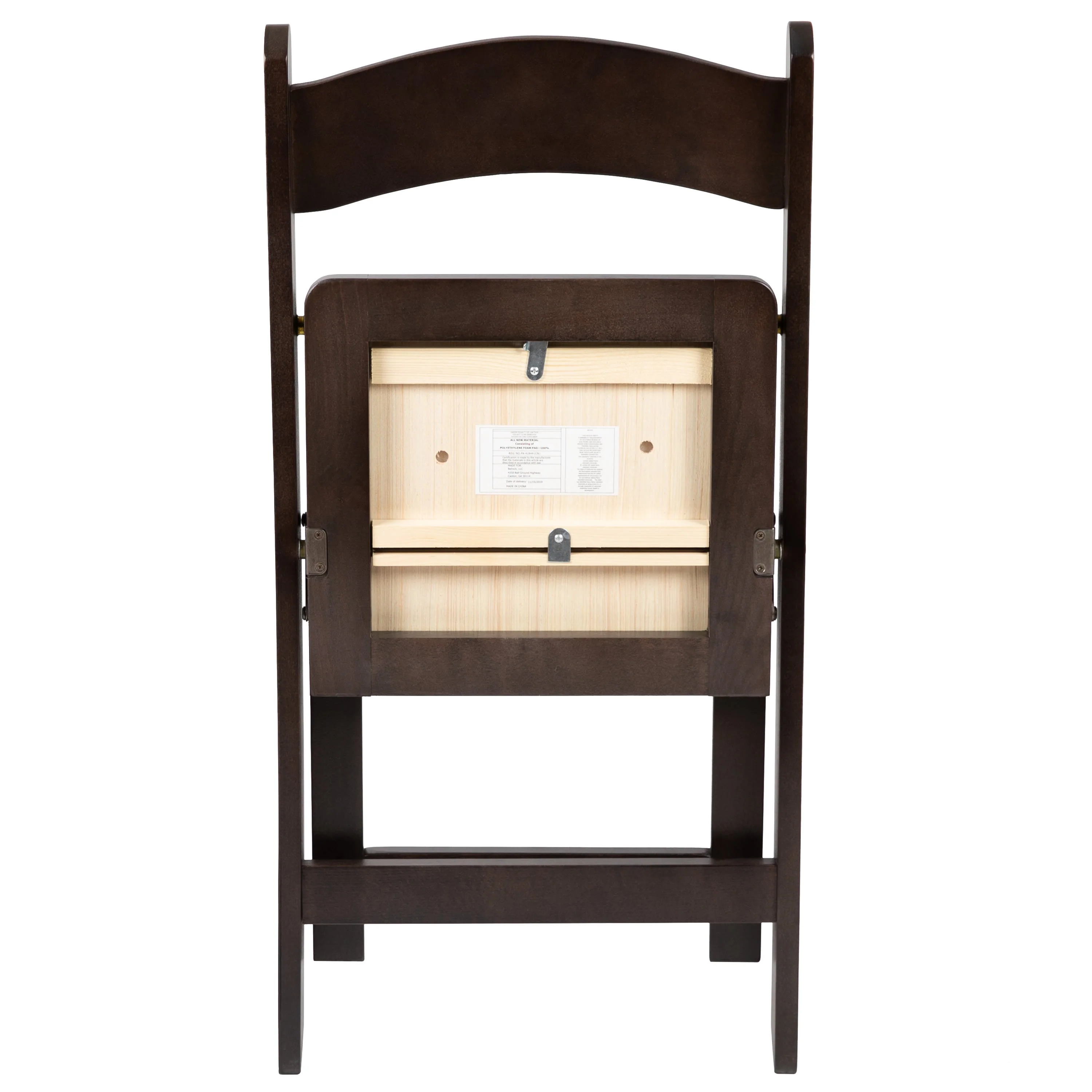 HERCULES Series Wood Folding Chair with Vinyl Padded Seat - Image 35