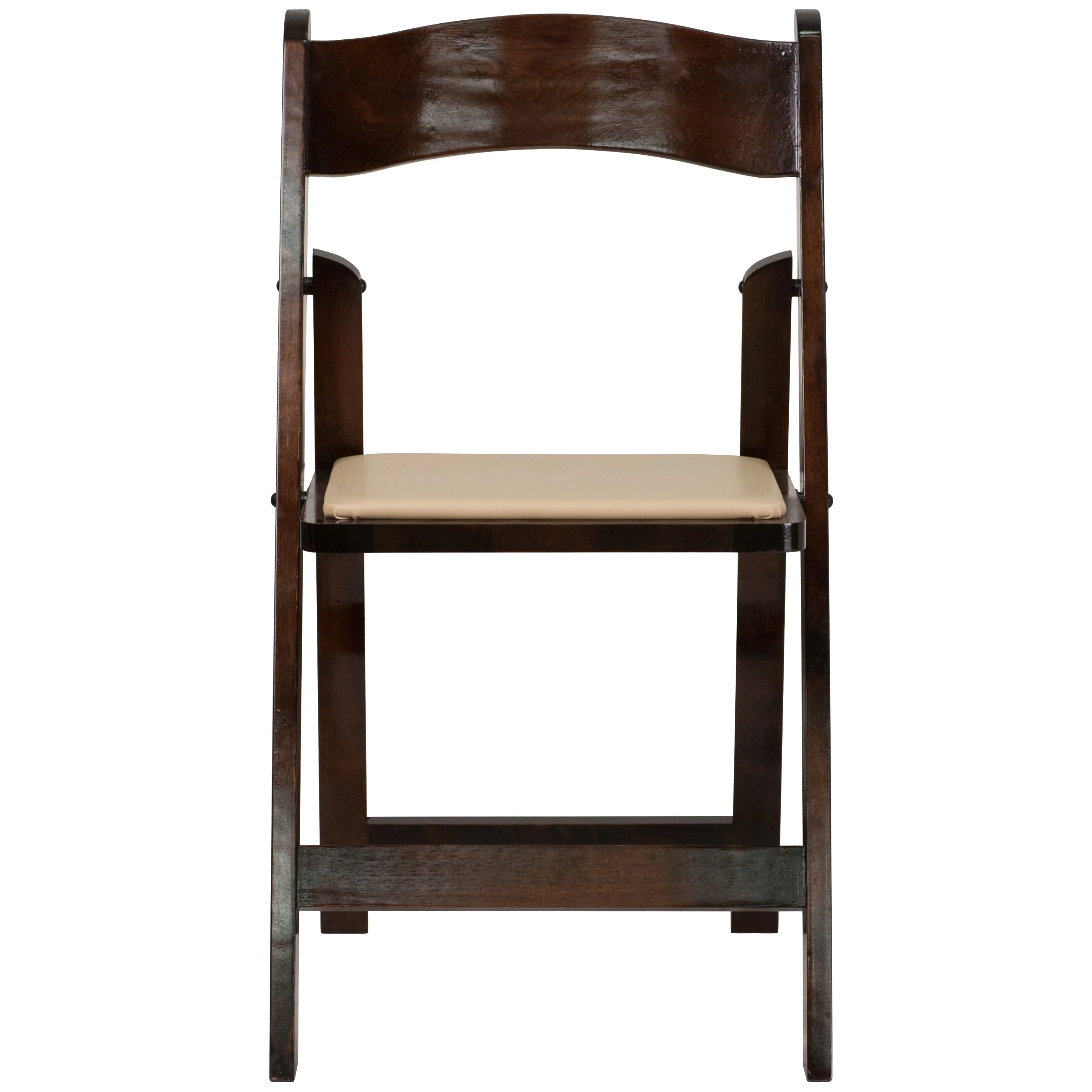 HERCULES Series Wood Folding Chair with Vinyl Padded Seat - Image 48