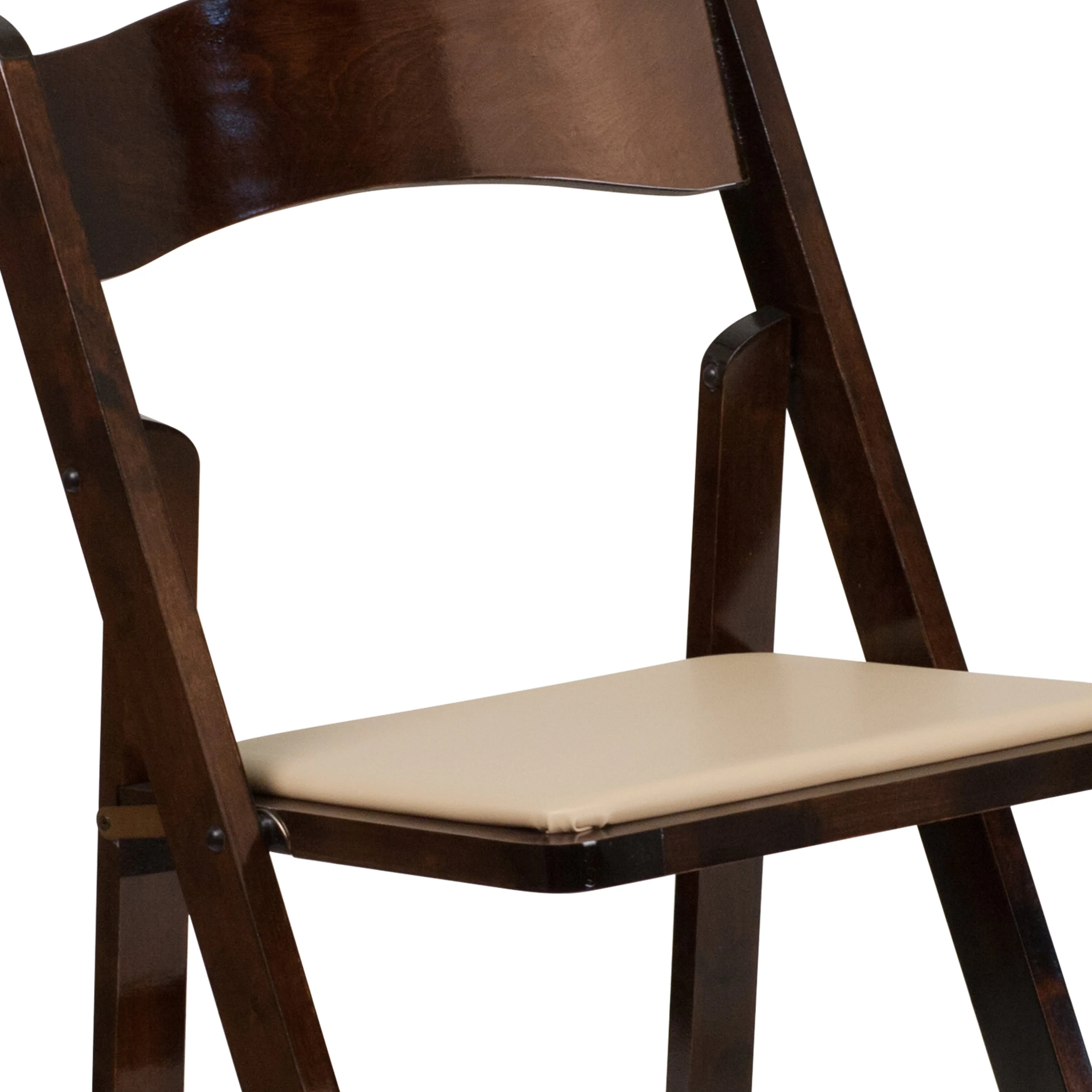 HERCULES Series Wood Folding Chair with Vinyl Padded Seat - Image 49