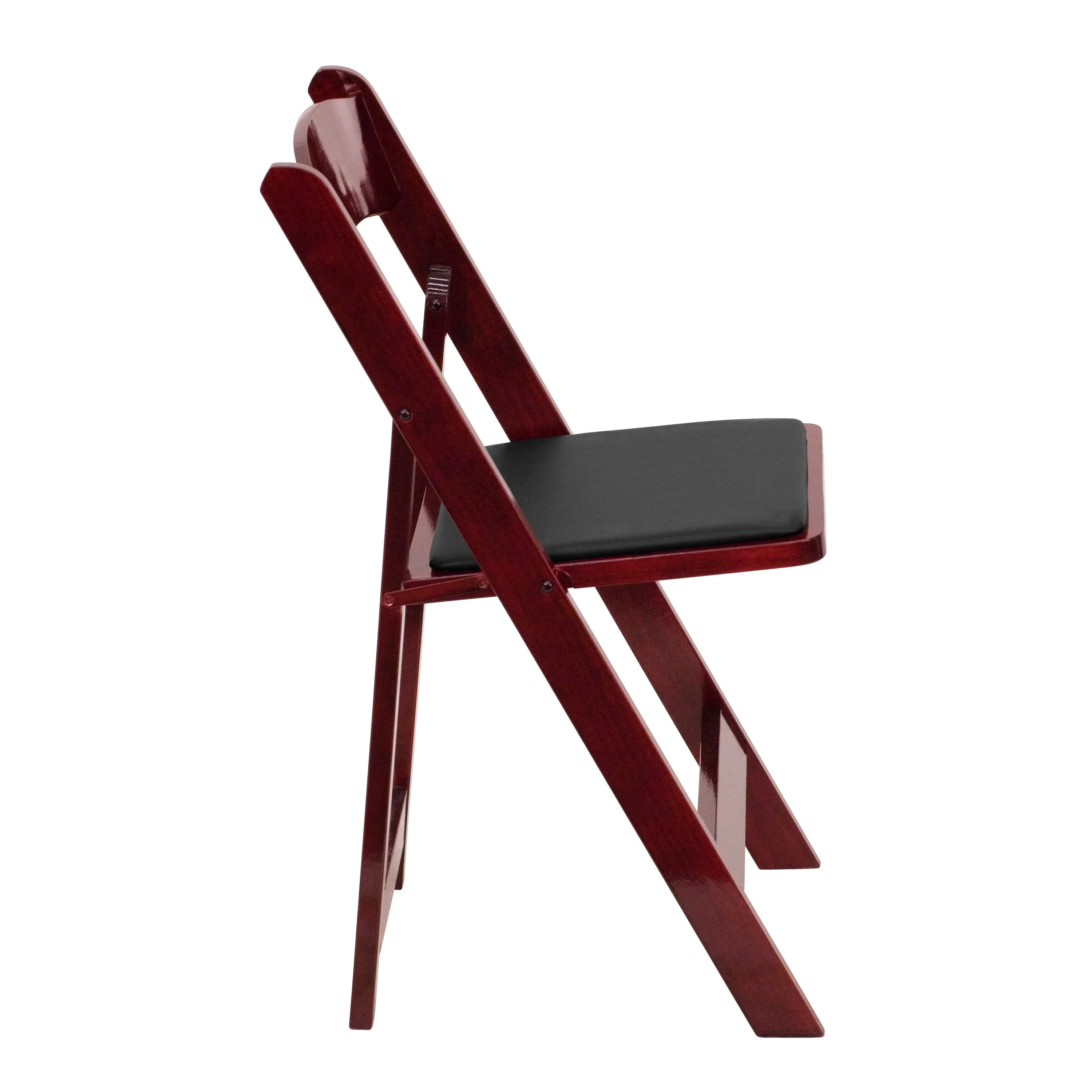 HERCULES Series Wood Folding Chair with Vinyl Padded Seat - Image 59