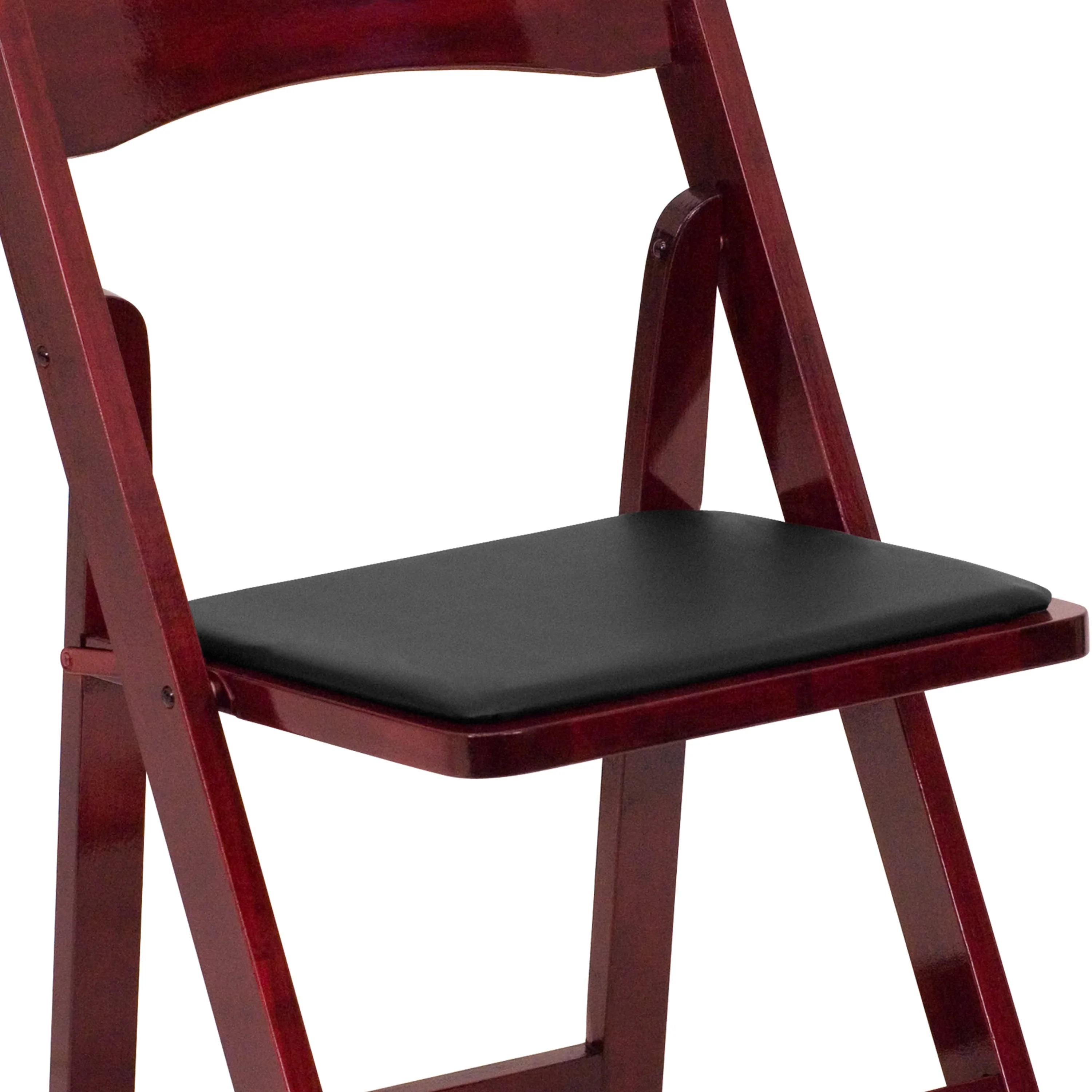 HERCULES Series Wood Folding Chair with Vinyl Padded Seat - Image 61