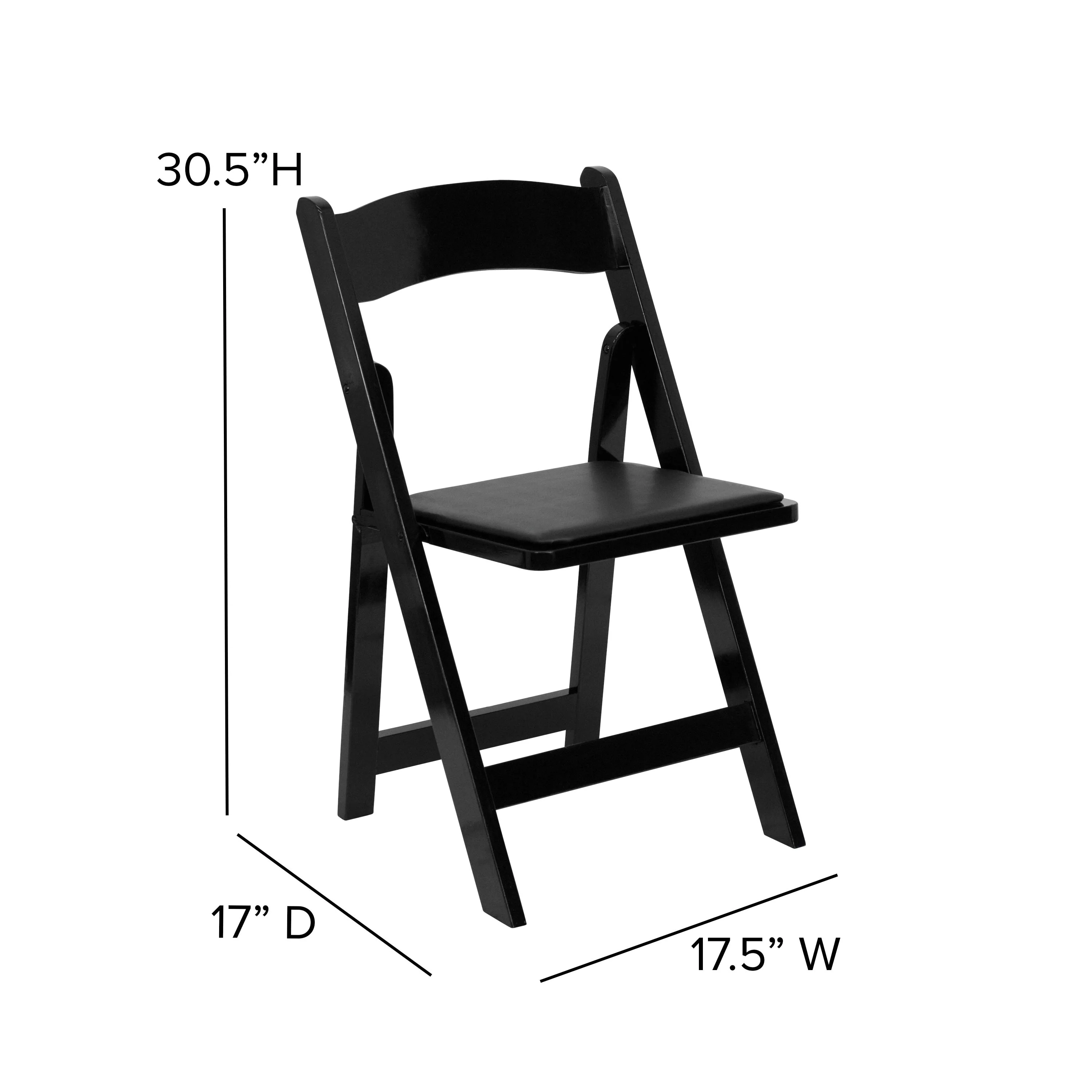 HERCULES Series Wood Folding Chair with Vinyl Padded Seat - Image 68
