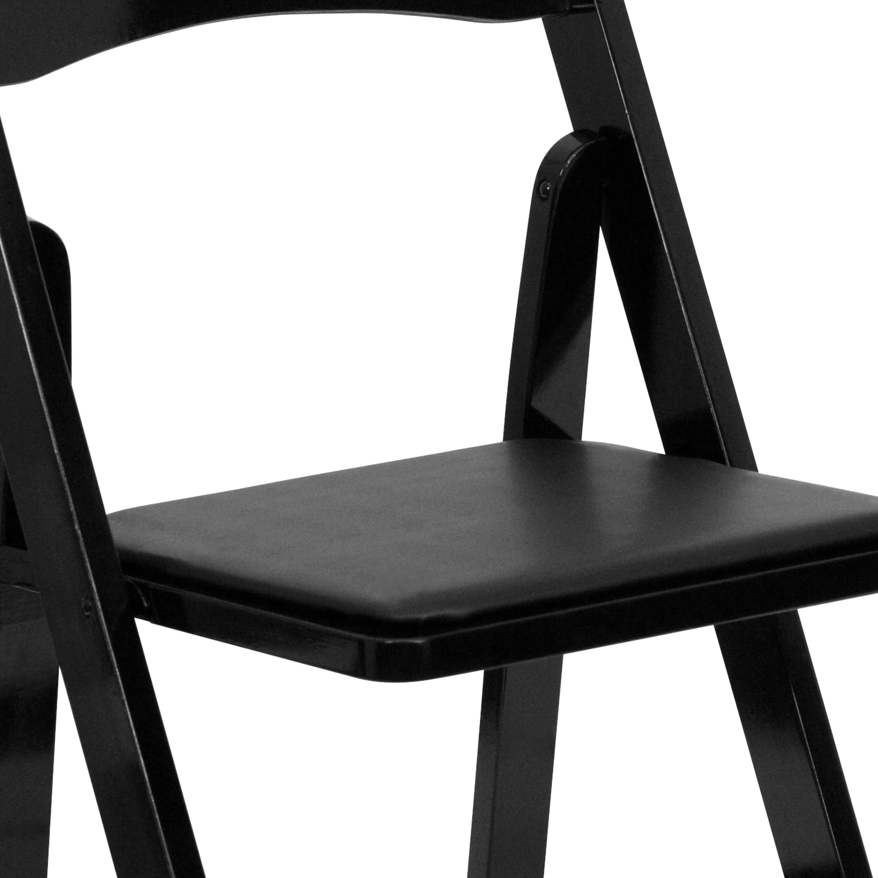 HERCULES Series Wood Folding Chair with Vinyl Padded Seat - Image 73