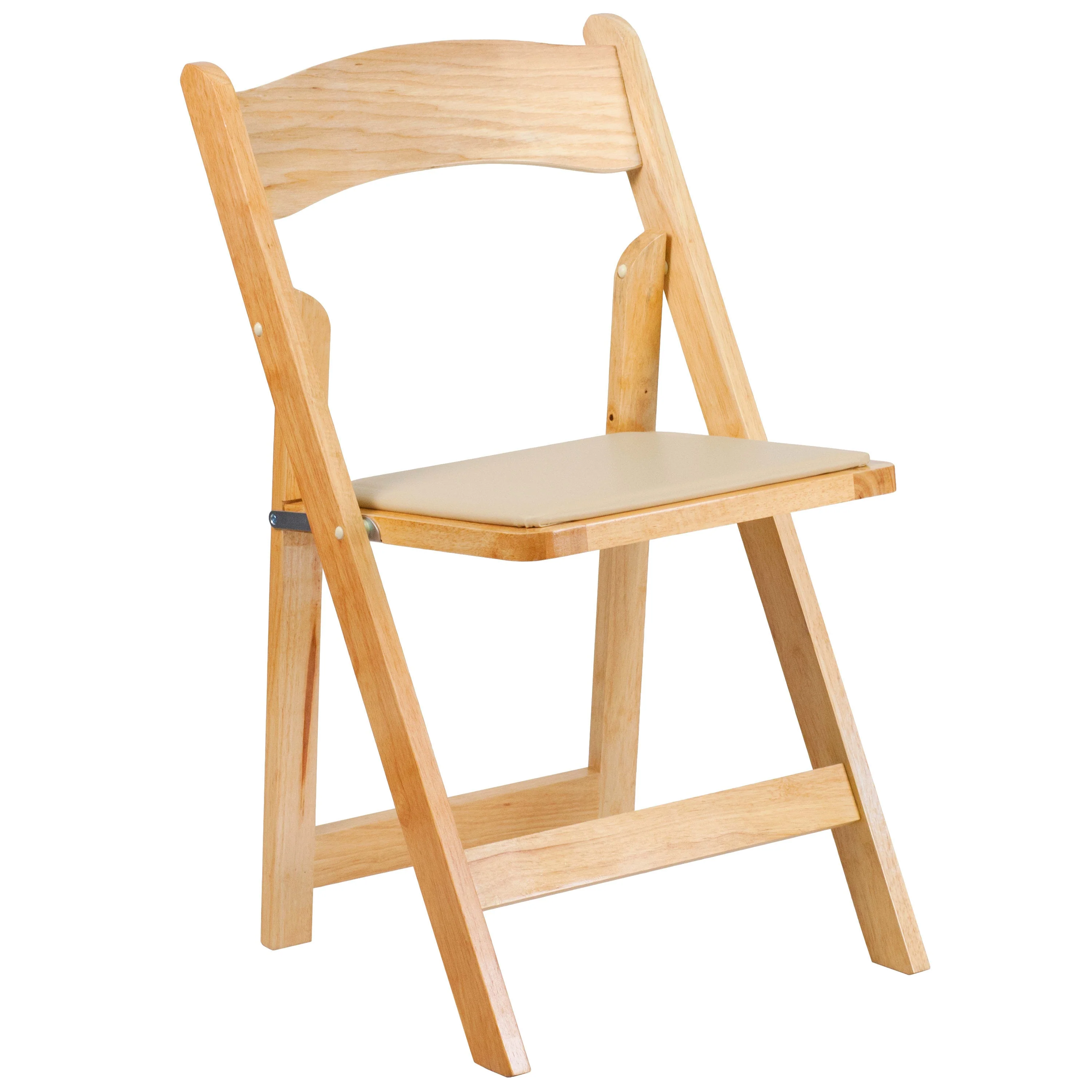 HERCULES Series Wood Folding Chair with Vinyl Padded Seat - Image 75