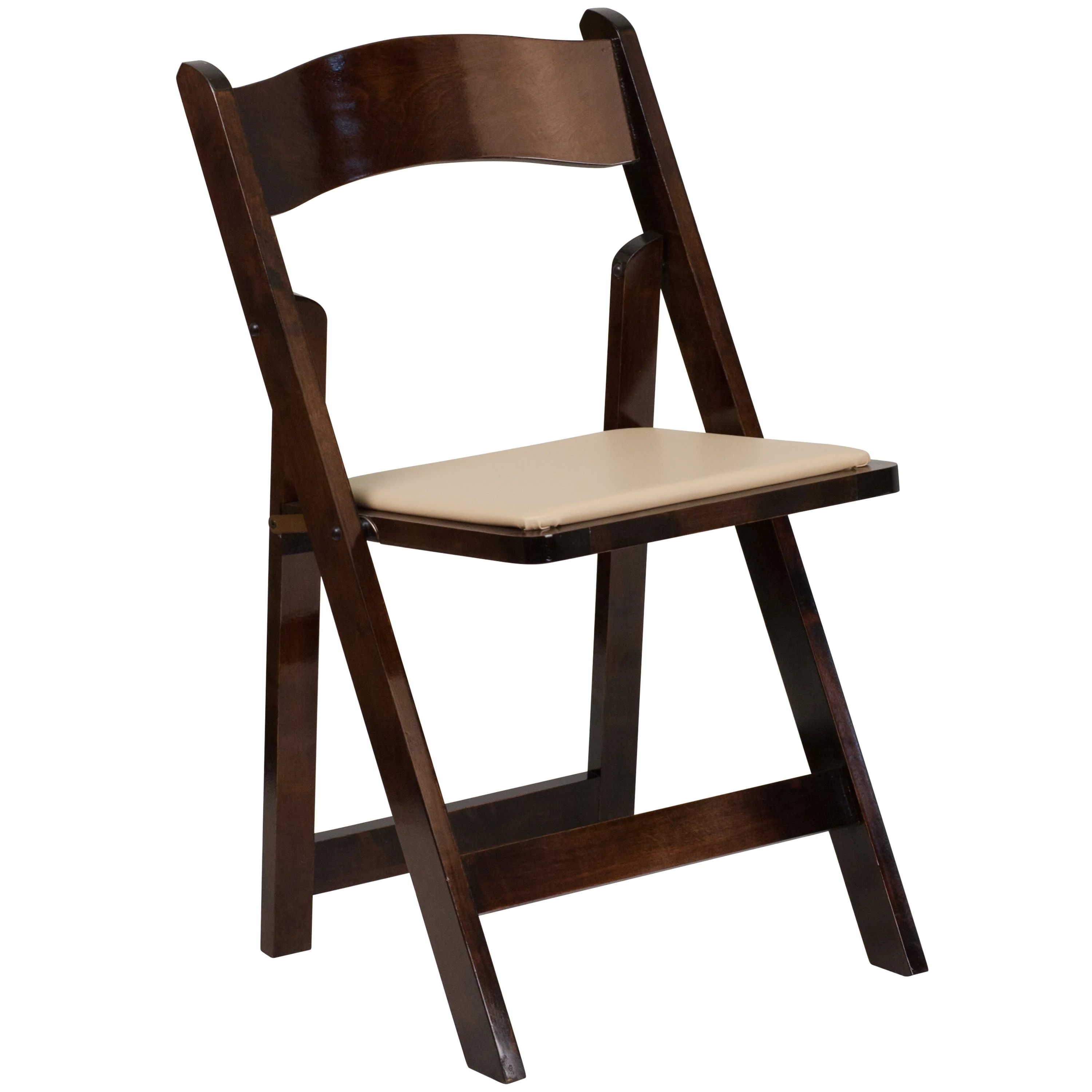 HERCULES Series Wood Folding Chair with Vinyl Padded Seat - Image 76